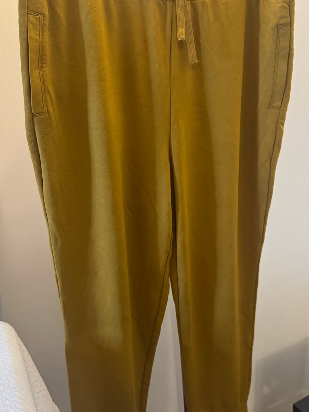 Fabletics Men's Drawstring Joggers in Mustard Yellow